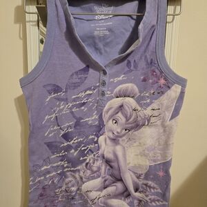 Disney Lavender Tinkerbell Kids Tank Top